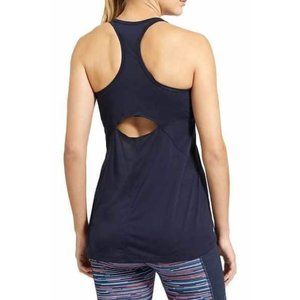 Athleta Cutout Repetition CYA Racerback Tank (EUC), Size M, Navy